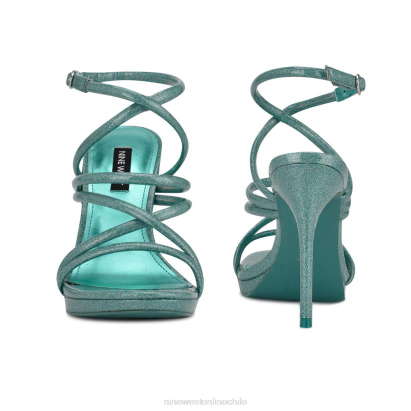 Nine West sandalias de tacón con tira en el tobillo Lexy 2Z2T542 brillo azul Nine West chile carteras