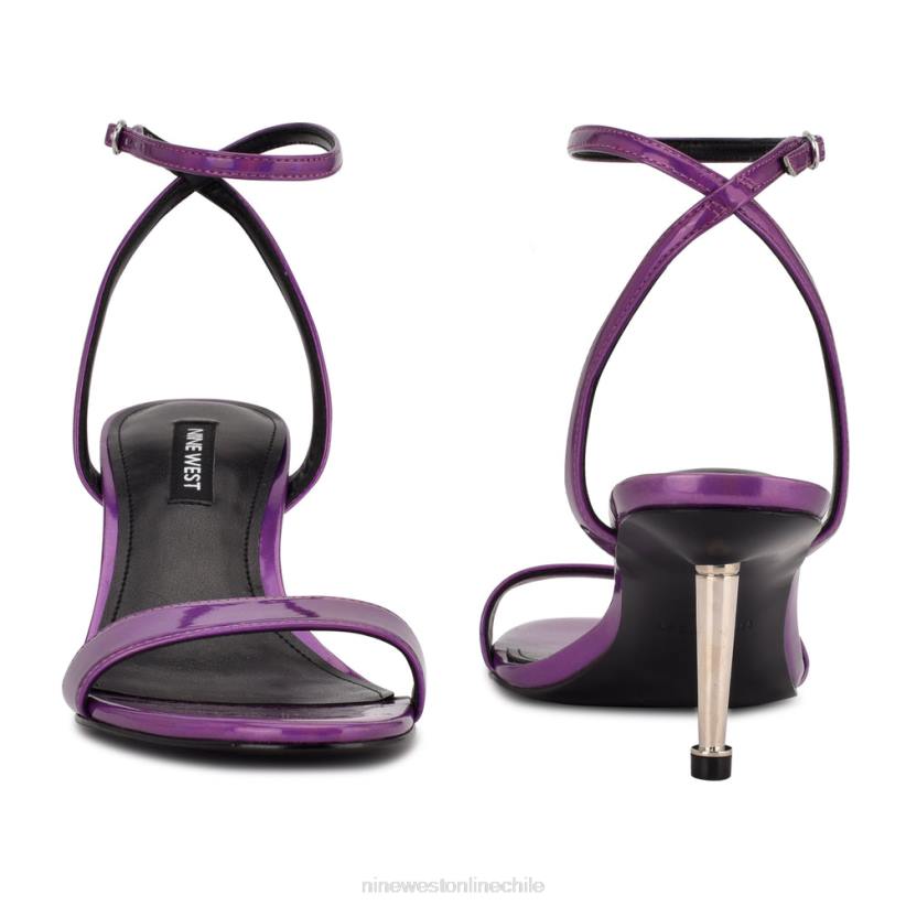 Nine West sandalias de tacón con tira en el tobillo anny 2Z2T1865 espejo morado metalizado Nine West shoes