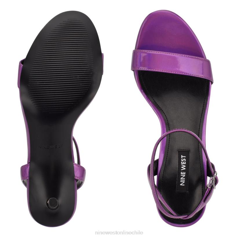 Nine West sandalias de tacón con tira en el tobillo anny 2Z2T1865 espejo morado metalizado Nine West shoes