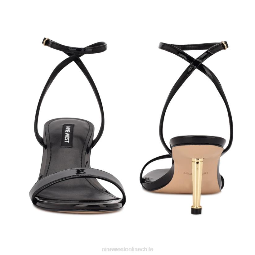 Nine West sandalias de tacón con tira en el tobillo anny 2Z2T1866 charol negro Nine West sandals