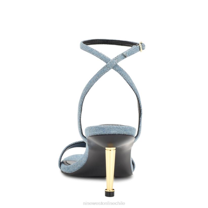 Nine West sandalias de tacón con tira en el tobillo anny 2Z2T206 tela de mezclilla azul Nine West chile carteras
