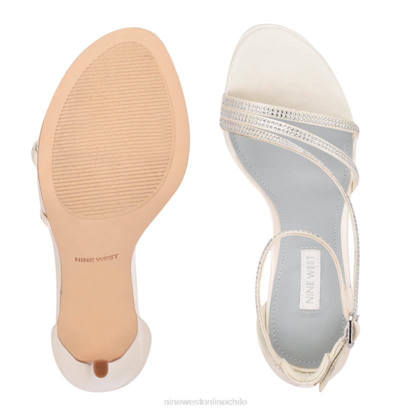 Nine West sandalias de tacón con tira en el tobillo irelynn 2Z2T464 satén blanco Nine West chile carteras