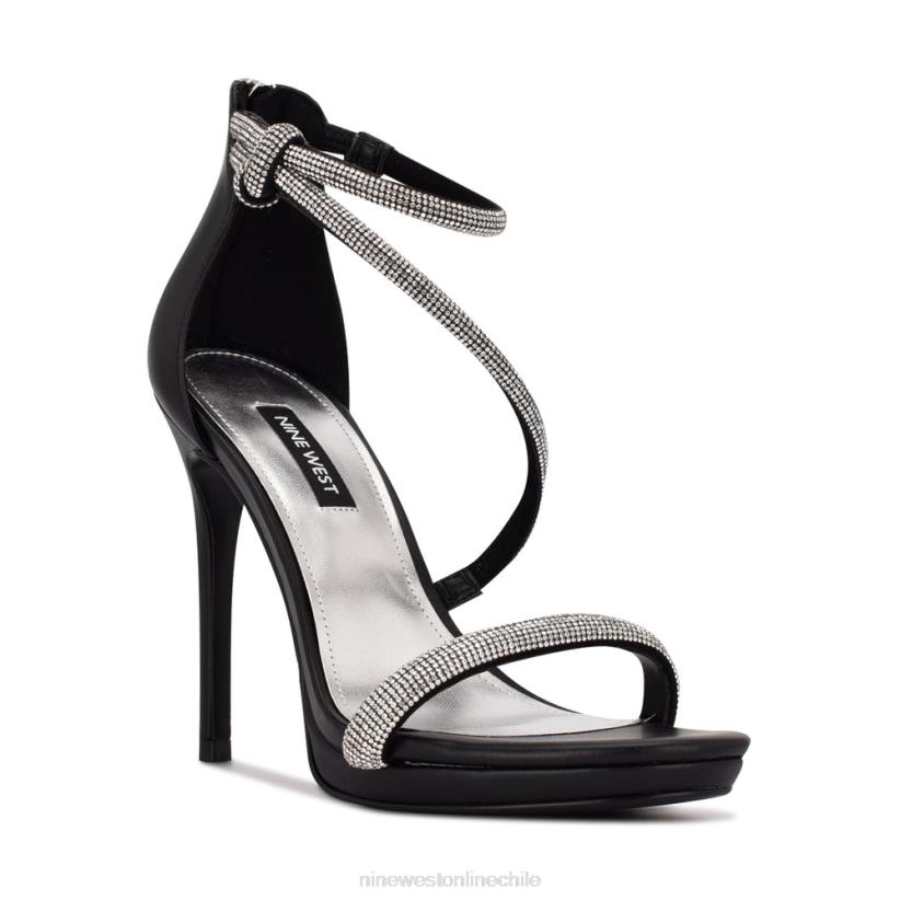 Nine West sandalias de tacón con tiras lavern 2Z2T1897 ante negro Nine West zapatillas chile