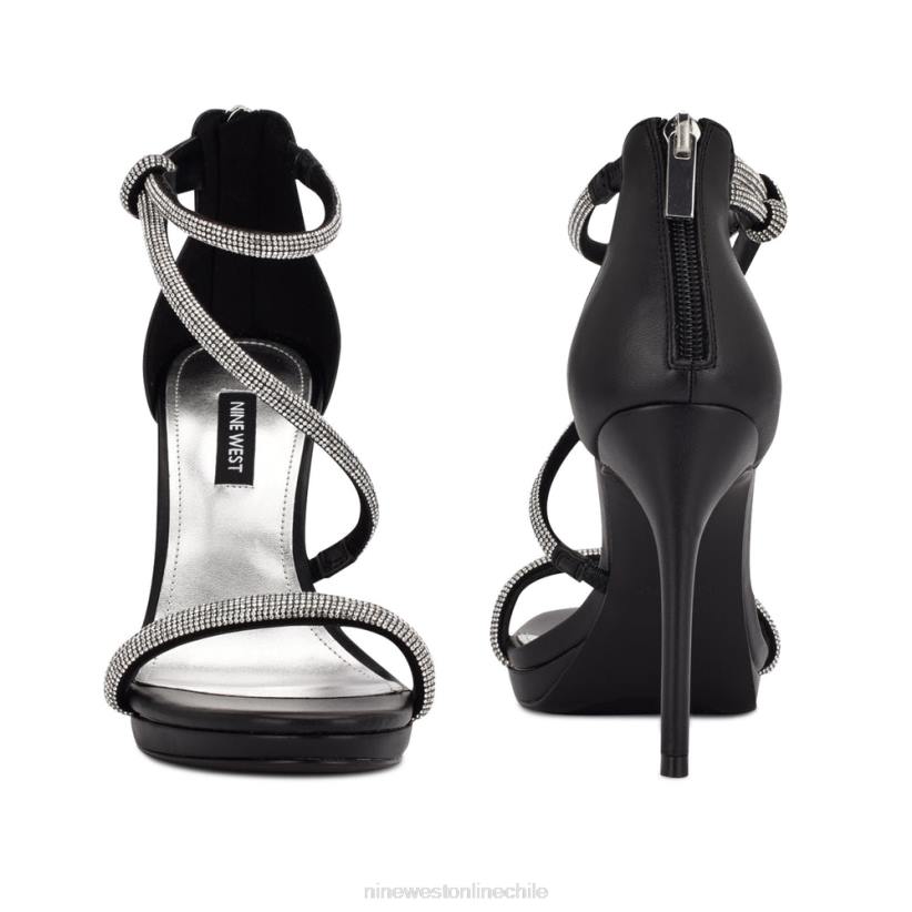 Nine West sandalias de tacón con tiras lavern 2Z2T486 ante negro Nine West sandals