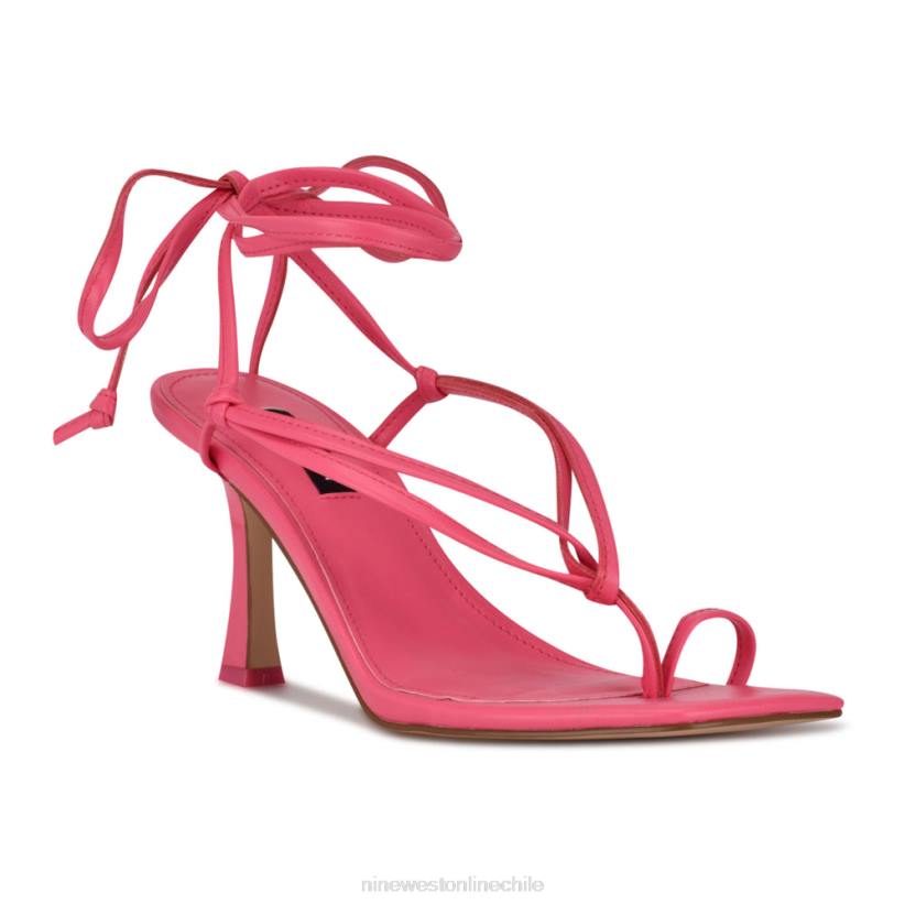 Nine West sandalias de tacón cruzadas en el tobillo yippie 2Z2T1020 guau rosa Nine West sandals