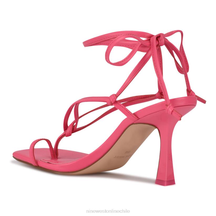 Nine West sandalias de tacón cruzadas en el tobillo yippie 2Z2T1020 guau rosa Nine West sandals