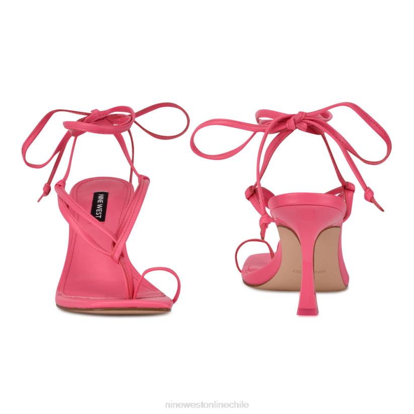 Nine West sandalias de tacón cruzadas en el tobillo yippie 2Z2T1020 guau rosa Nine West sandals