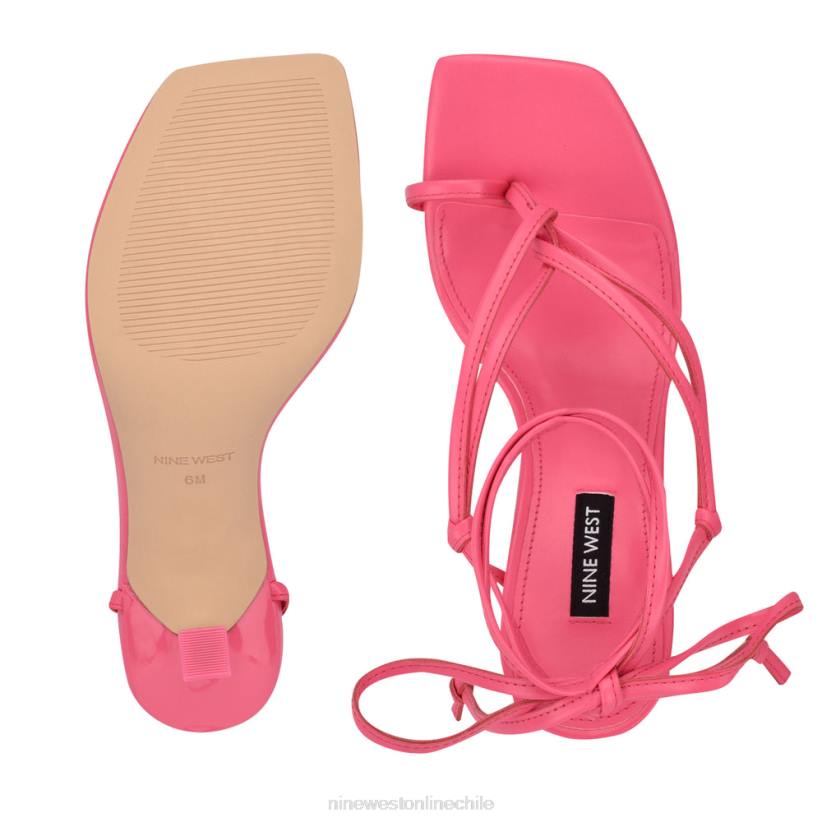 Nine West sandalias de tacón cruzadas en el tobillo yippie 2Z2T1020 guau rosa Nine West sandals
