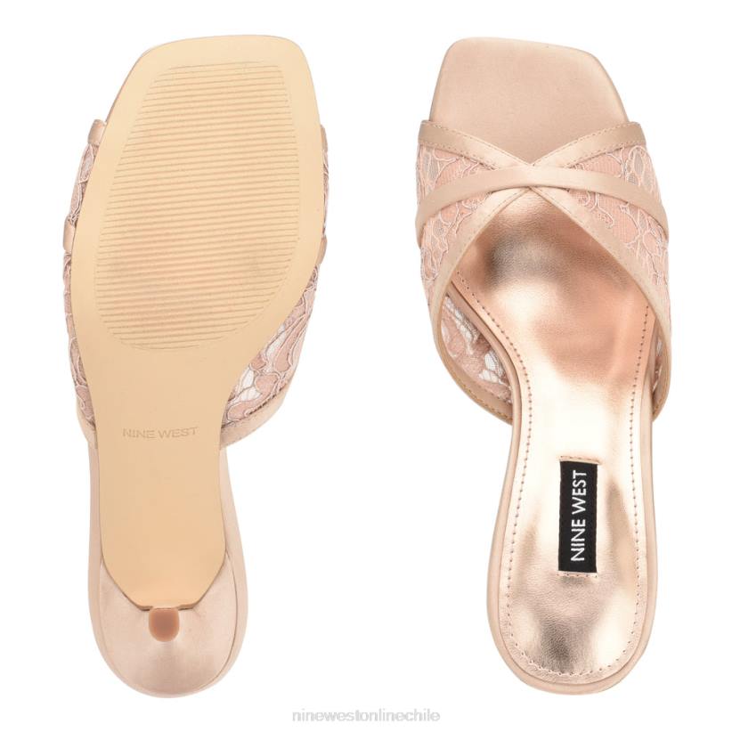 Nine West sandalias de tacón delicado 2Z2T241 encaje apenas desnudo Nine West zapatillas chile