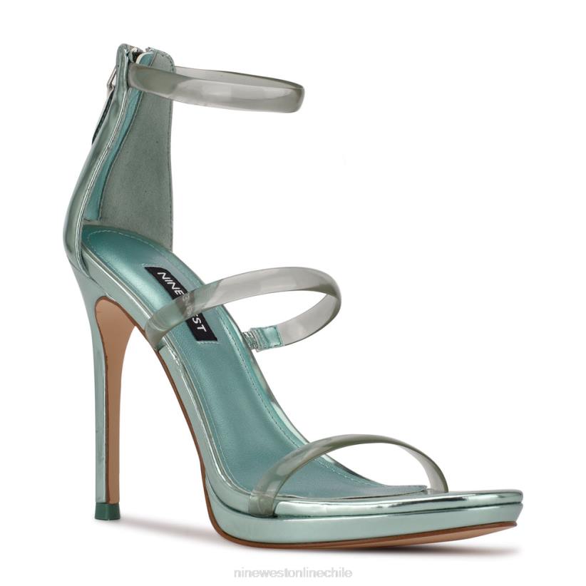 Nine West sandalias de tacón leah 2Z2T1938 menta metalizada Nine West sandals