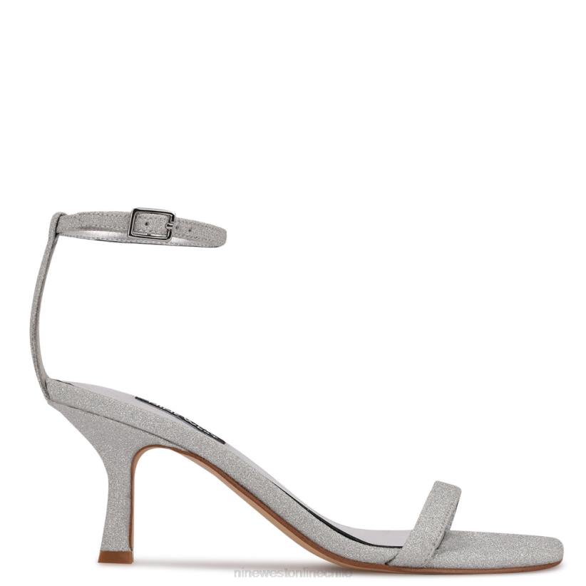 Nine West sandalias de tacón maduras 2Z2T2005 brillo plateado Nine West zapatillas chile