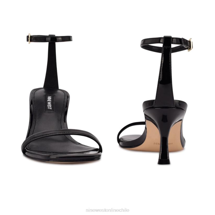 Nine West sandalias de tacón maduras 2Z2T2007 charol negro Nine West chile outlet