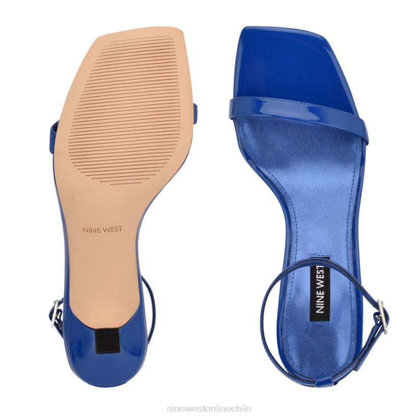 Nine West sandalias de tacón maduras 2Z2T473 patente azul Nine West shoes