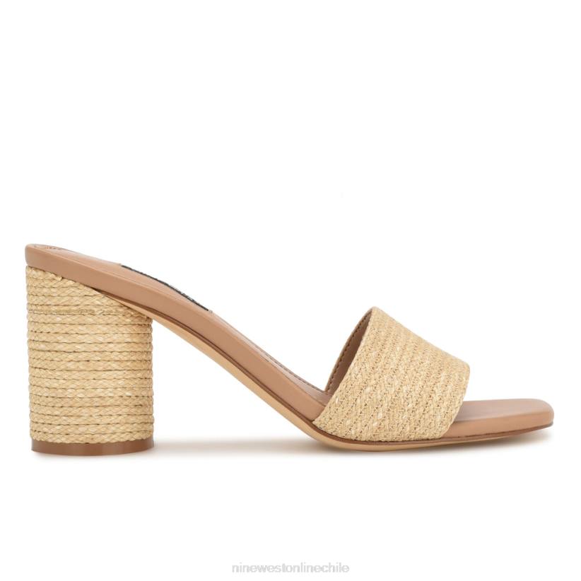 Nine West sandalias de tacón mapeli 2Z2T142 natural Nine West cartera negra
