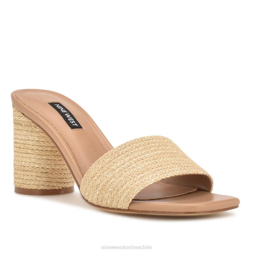 Nine West sandalias de tacón mapeli 2Z2T142 natural Nine West cartera negra