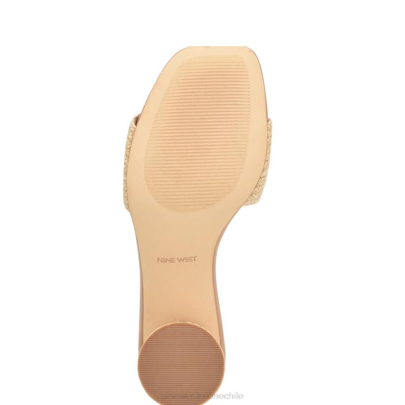 Nine West sandalias de tacón mapeli 2Z2T142 natural Nine West cartera negra
