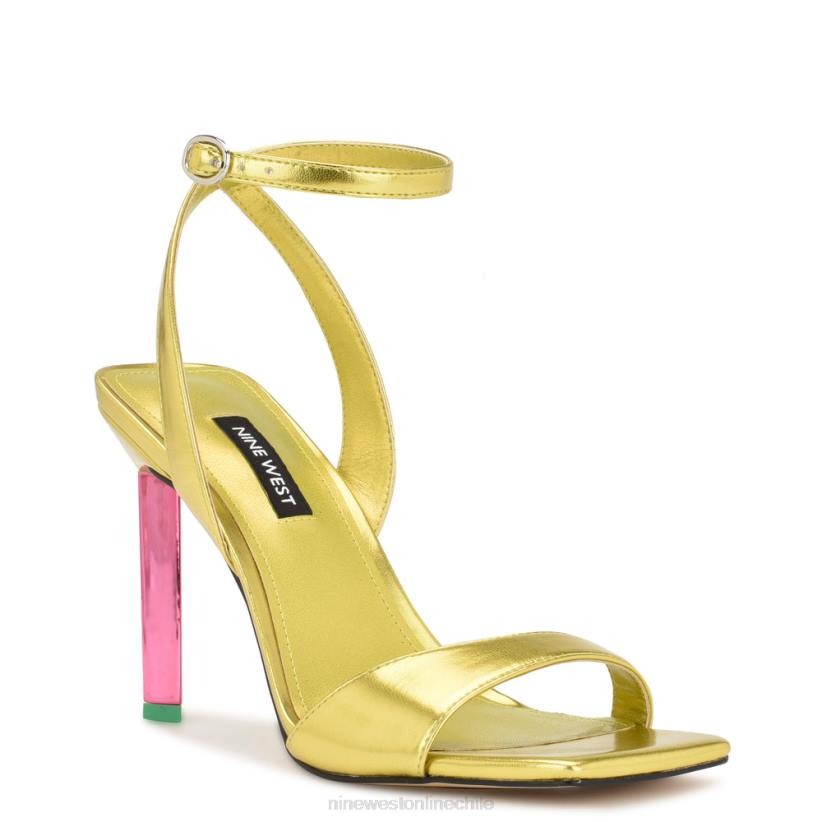 Nine West sandalias de tacón maris 2Z2T1735 amarillo metalizado Nine West zapatillas chile