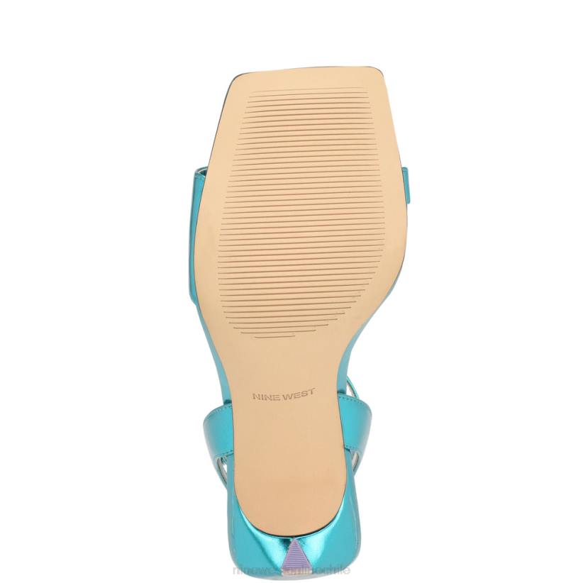 Nine West sandalias de tacón maris 2Z2T1736 azul agua metalizado Nine West chile carteras