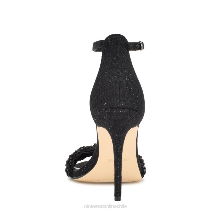 Nine West sandalias de tacón morelov 2Z2T139 cristal negro Nine West zapatillas chile
