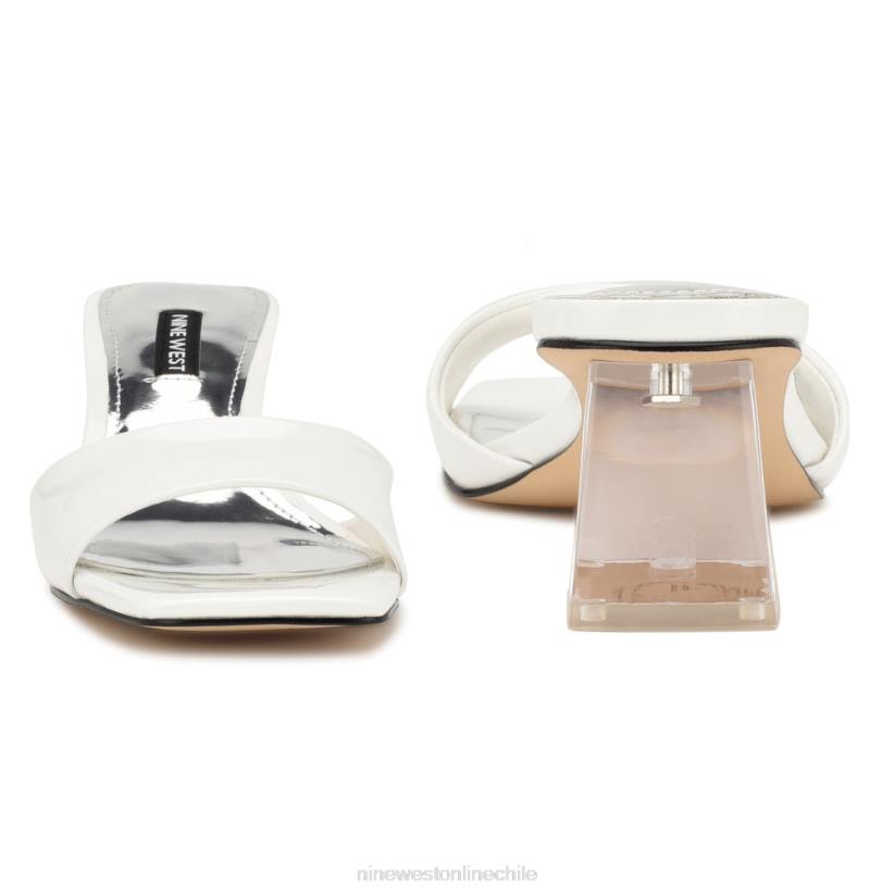 Nine West sandalias de tacón oaky 2Z2T362 patente blanca Nine West chile carteras