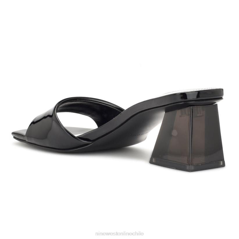 Nine West sandalias de tacón oaky 2Z2T363 charol negro Nine West chile outlet