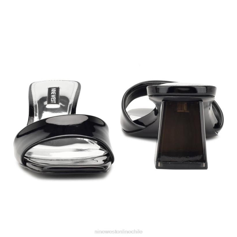 Nine West sandalias de tacón oaky 2Z2T363 charol negro Nine West chile outlet