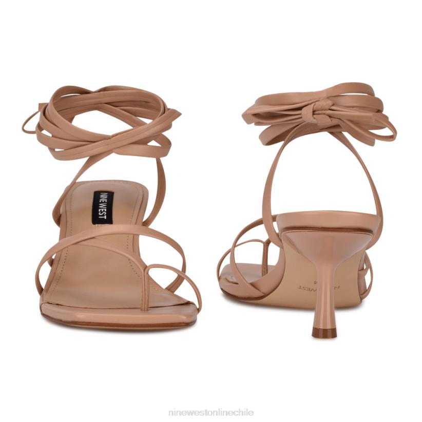 Nine West sandalias de tacón pina cruzadas en el tobillo 2Z2T568 rubor cálido Nine West cartera negra