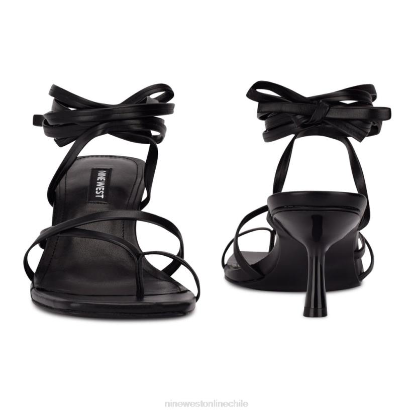 Nine West sandalias de tacón pina cruzadas en el tobillo 2Z2T570 negro Nine West sandals