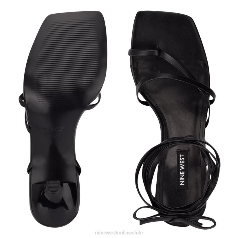 Nine West sandalias de tacón pina cruzadas en el tobillo 2Z2T570 negro Nine West sandals