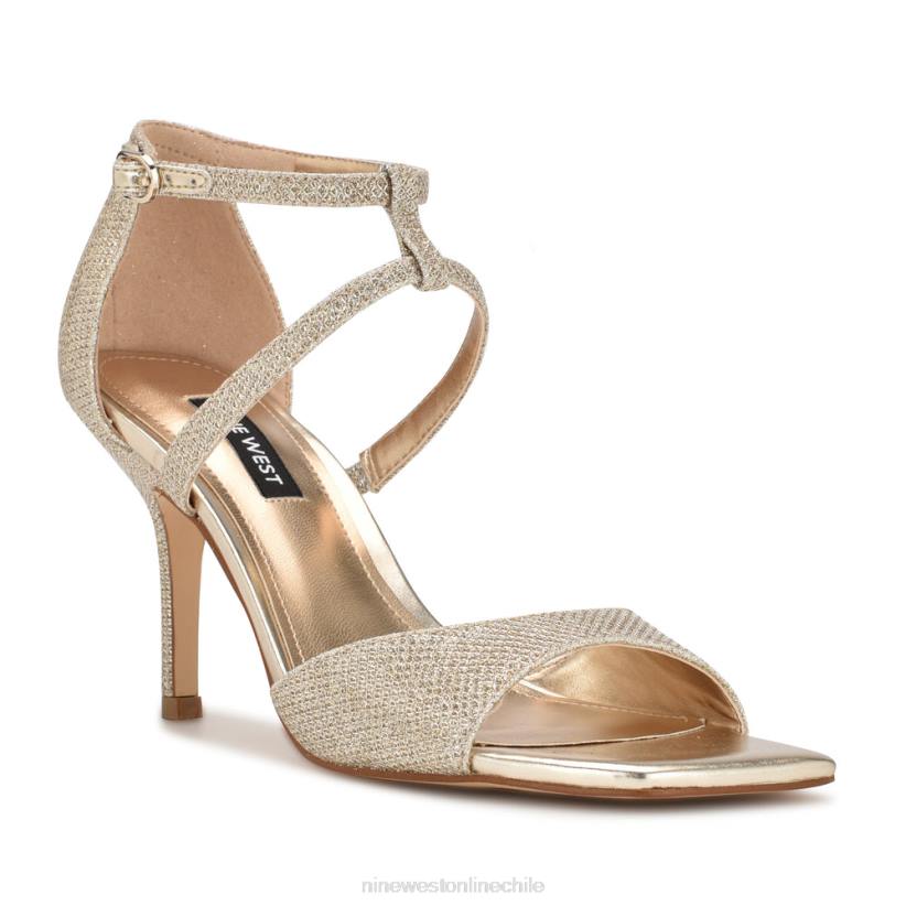 Nine West sandalias de tacón suspiros 2Z2T443 brillo platino Nine West shoes