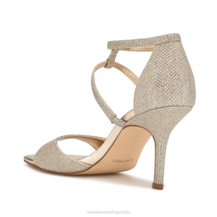 Nine West sandalias de tacón suspiros 2Z2T443 brillo platino Nine West shoes