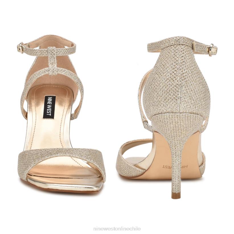 Nine West sandalias de tacón suspiros 2Z2T443 brillo platino Nine West shoes