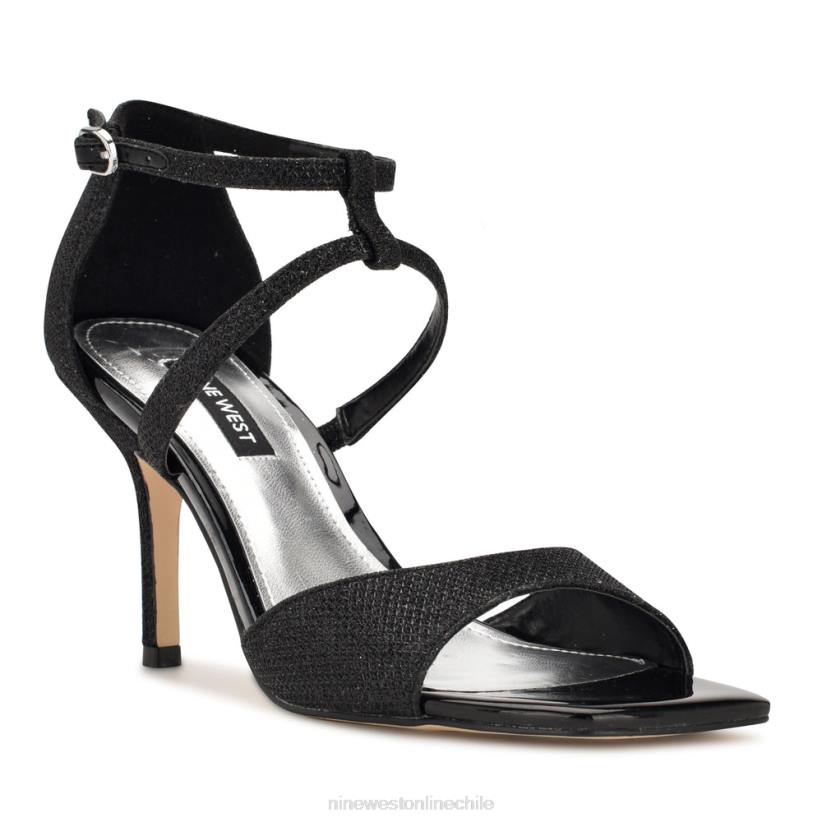 Nine West sandalias de tacón suspiros 2Z2T444 brillo negro Nine West sandals