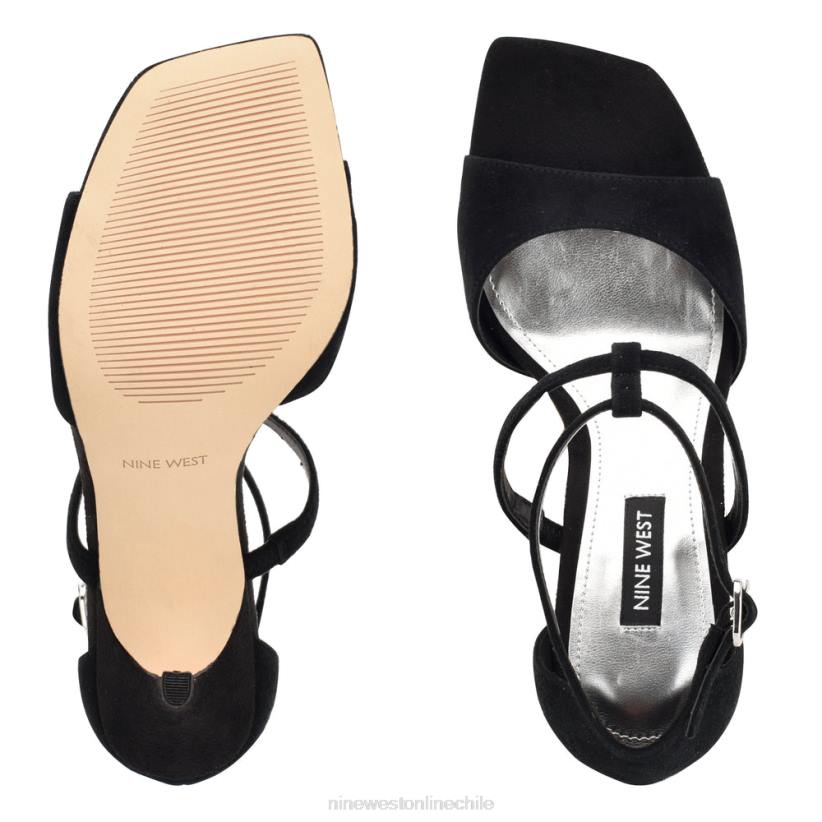 Nine West sandalias de tacón suspiros 2Z2T462 ante negro Nine West sandals