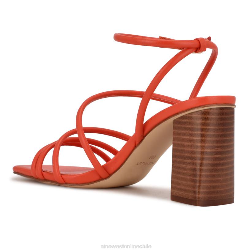 Nine West sandalias de tacón yeap 2Z2T514 naranja sanguina Nine West cartera negra