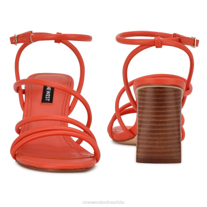 Nine West sandalias de tacón yeap 2Z2T514 naranja sanguina Nine West cartera negra