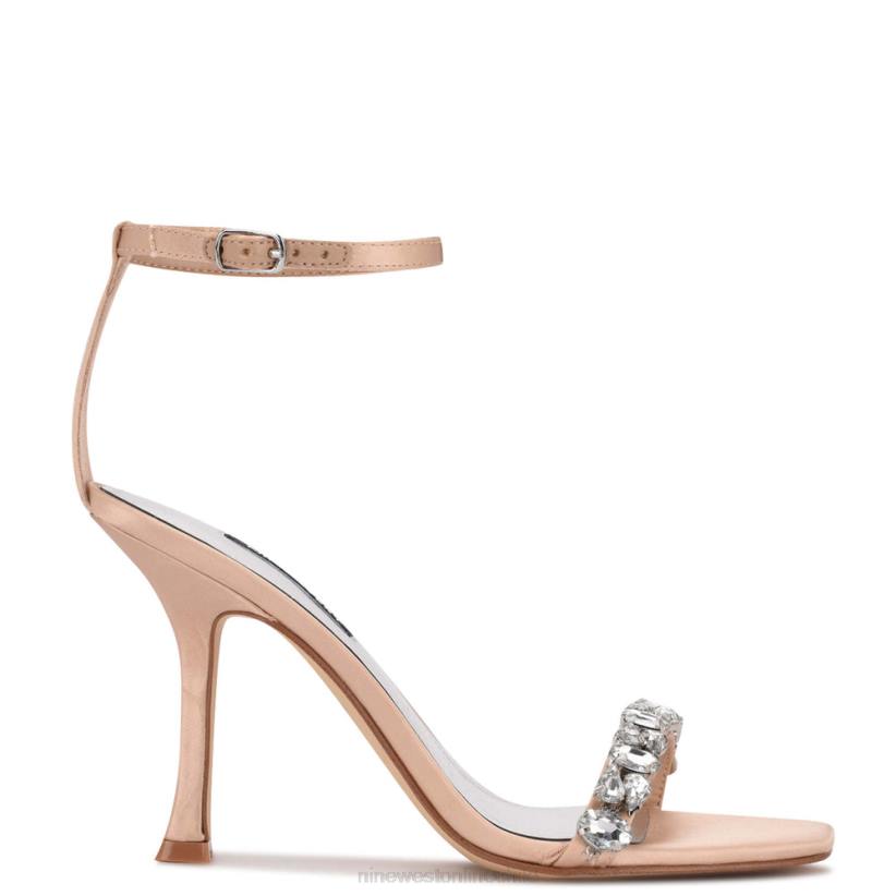 Nine West sandalias de vestir con tira en el tobillo yazmin 2Z2T1799 cristal satinado natural Nine West shoes