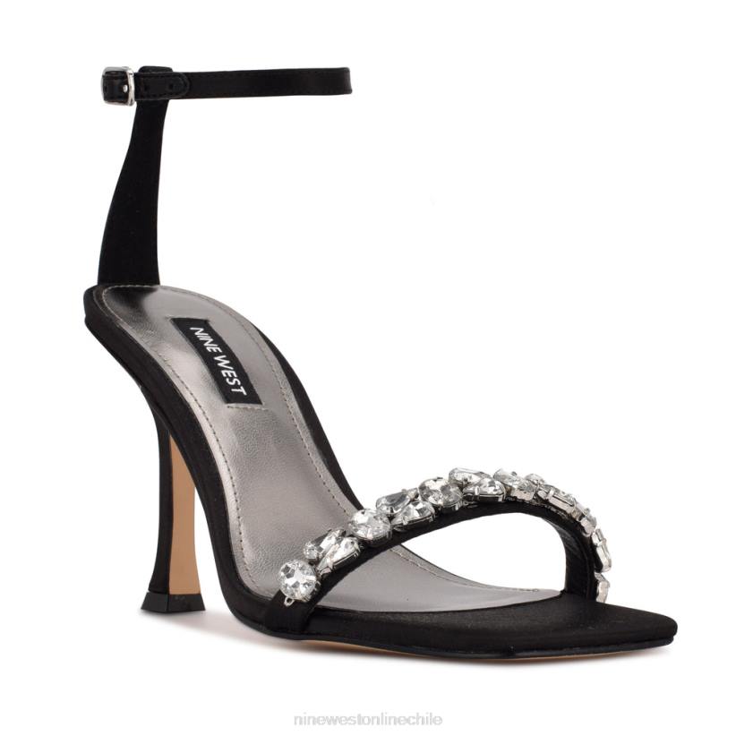 Nine West sandalias de vestir con tira en el tobillo yazmin 2Z2T1800 cristal satinado negro Nine West sandals