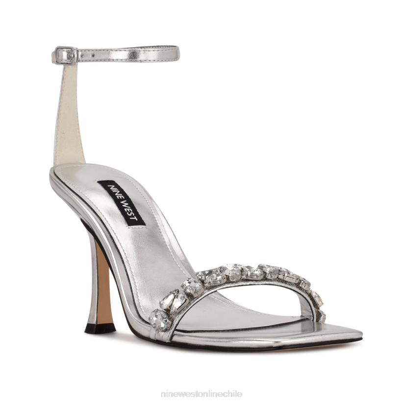 Nine West sandalias de vestir con tira en el tobillo yazmin 2Z2T375 plata metalizada Nine West chile outlet