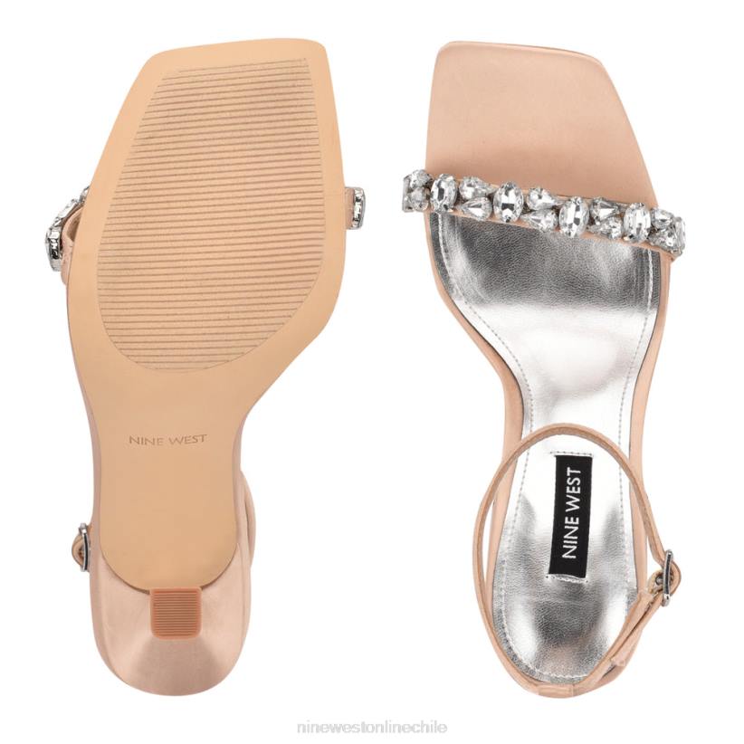 Nine West sandalias de vestir con tira en el tobillo yazmin 2Z2T376 cristal satinado natural Nine West cartera negra
