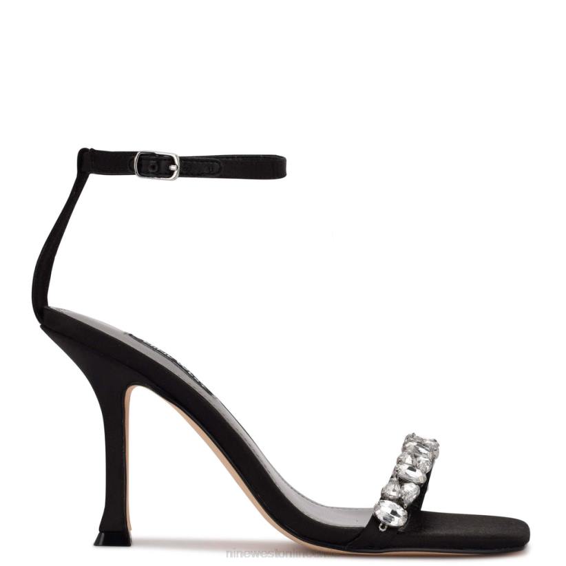 Nine West sandalias de vestir con tira en el tobillo yazmin 2Z2T377 cristal satinado negro Nine West shoes