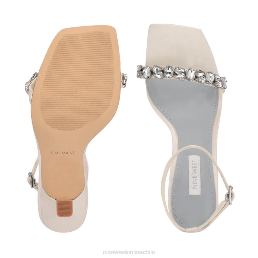 Nine West sandalias de vestir con tira en el tobillo yazmin 2Z2T474 satén blanco Nine West sandals