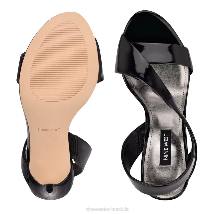 Nine West sandalias de vestir itzel 2Z2T1839 charol negro Nine West chile outlet