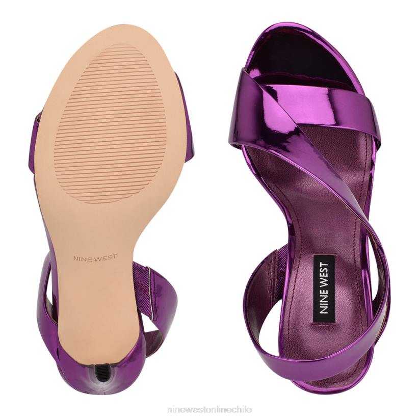 Nine West sandalias de vestir itzel 2Z2T406 espejo morado metalizado Nine West cartera negra