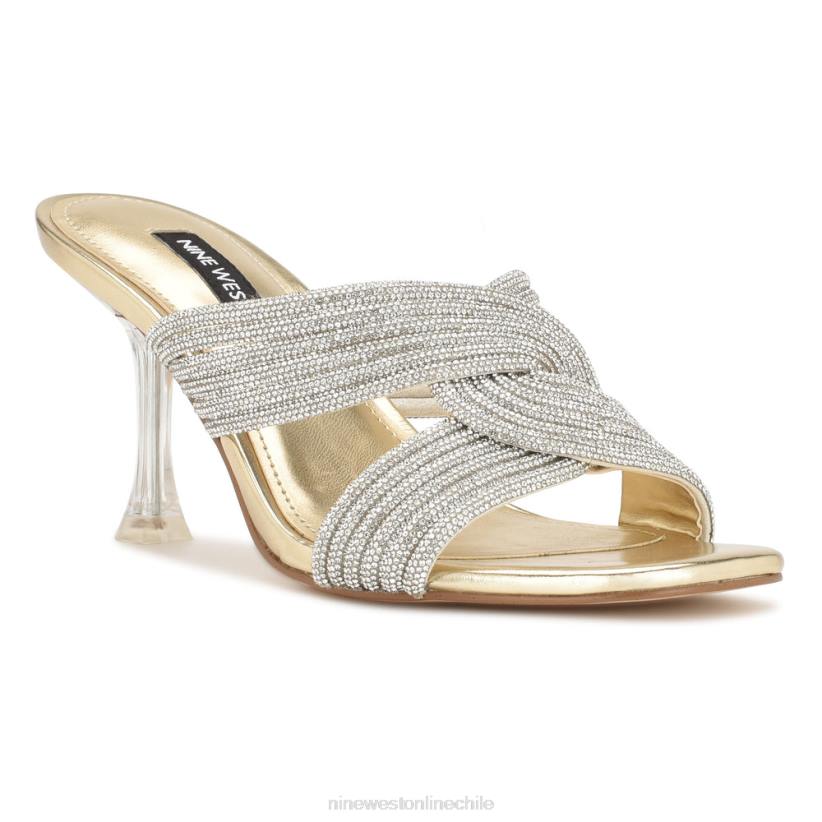 Nine West sandalias estilo chanclas con tacón 2Z2T373 cristal de oro Nine West zapatillas chile