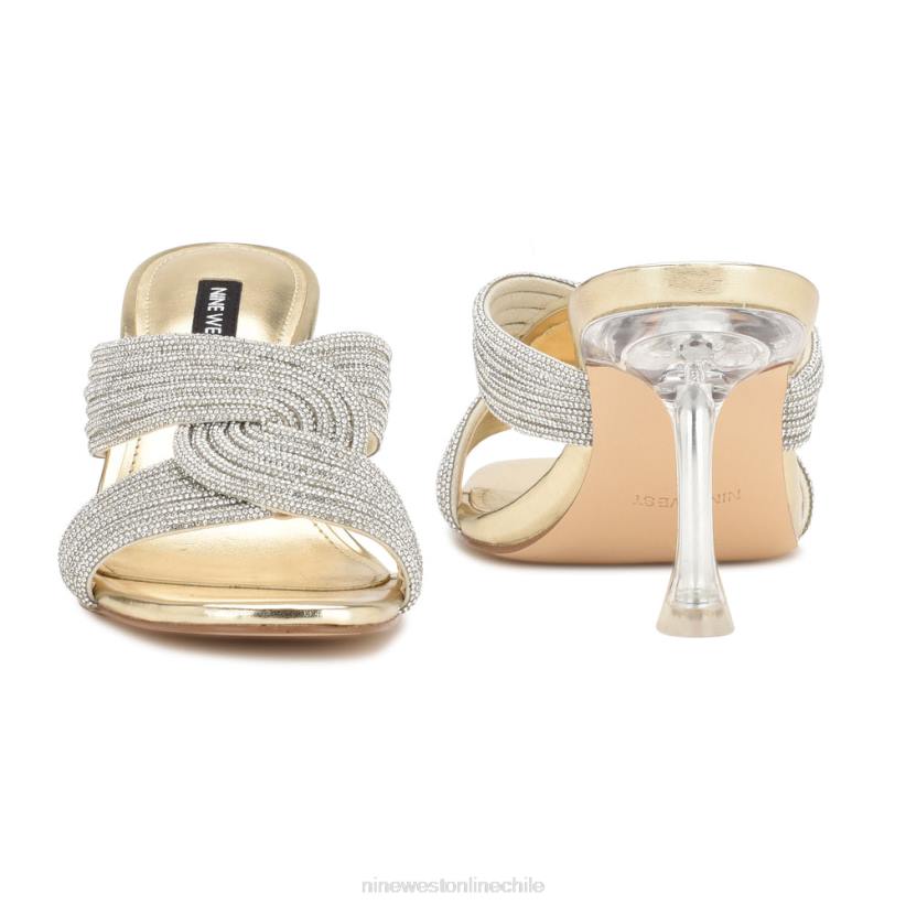 Nine West sandalias estilo chanclas con tacón 2Z2T373 cristal de oro Nine West zapatillas chile