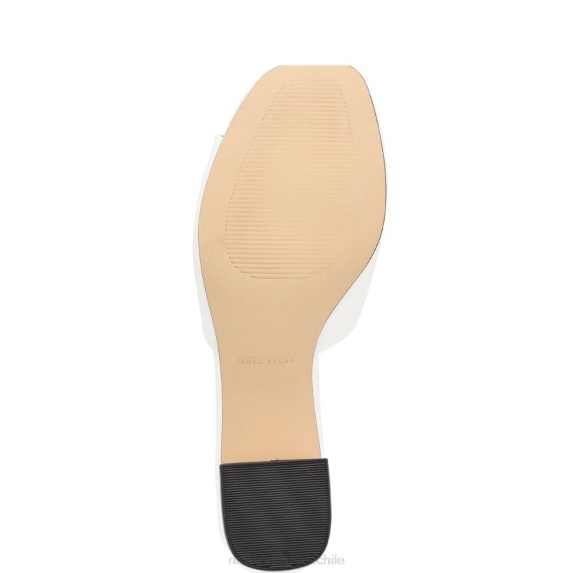 Nine West sandalias ferris con tacón cuadrado 2Z2T201 patente blanca Nine West chile outlet