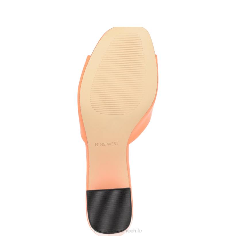 Nine West sandalias ferris con tacón cuadrado 2Z2T203 charol naranja Nine West shoes