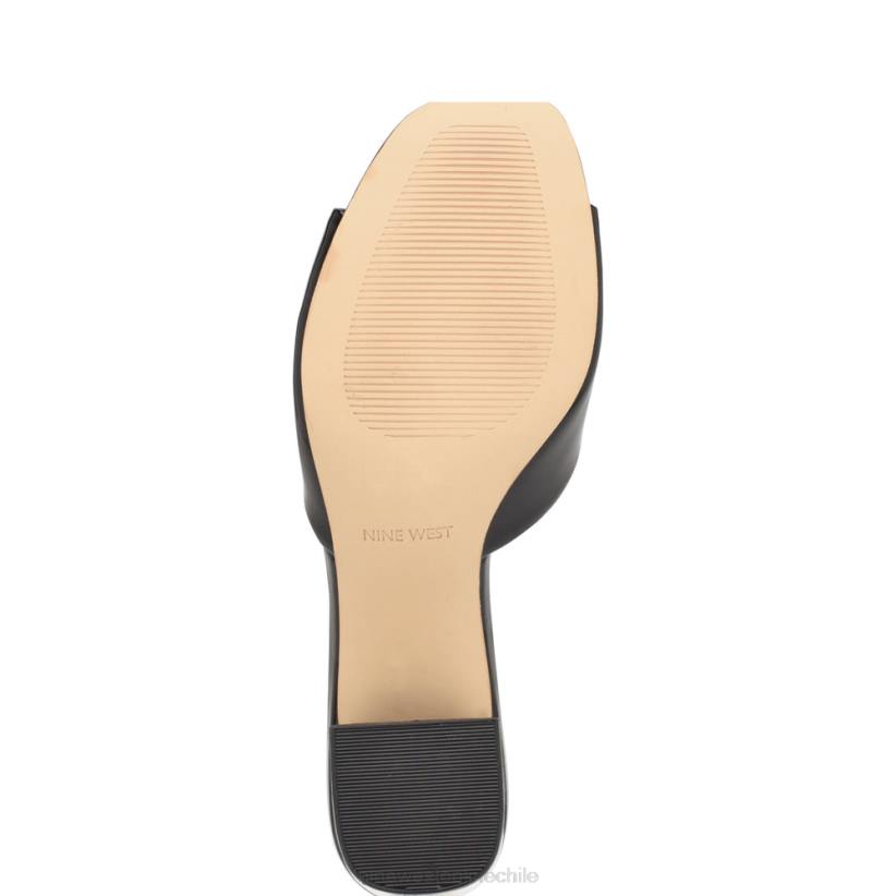 Nine West sandalias ferris con tacón cuadrado 2Z2T205 charol negro Nine West zapatillas chile