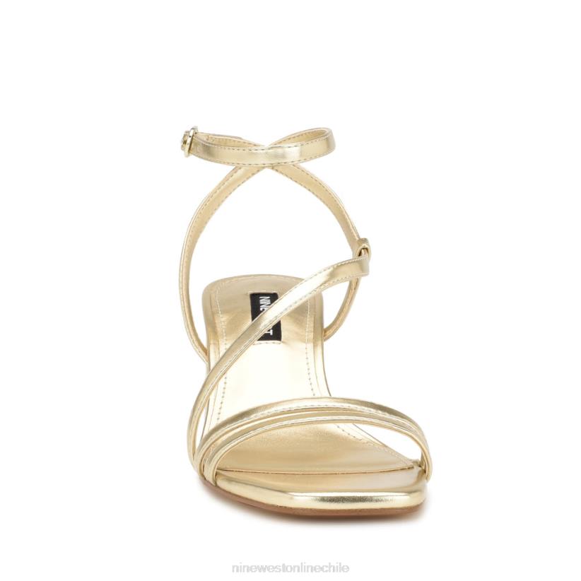 Nine West sandalias georga con tacón cuadrado 2Z2T191 platino Nine West shoes